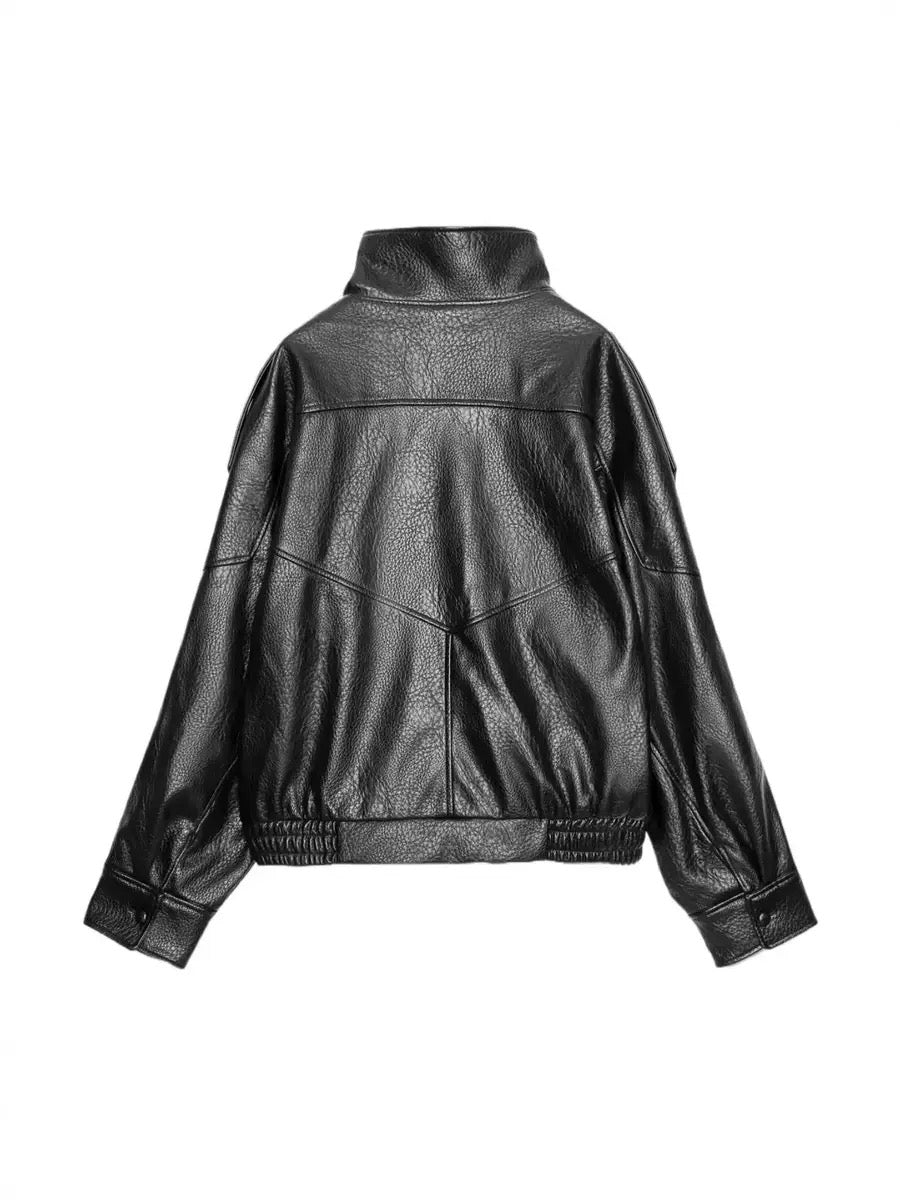 Faux leather jacket