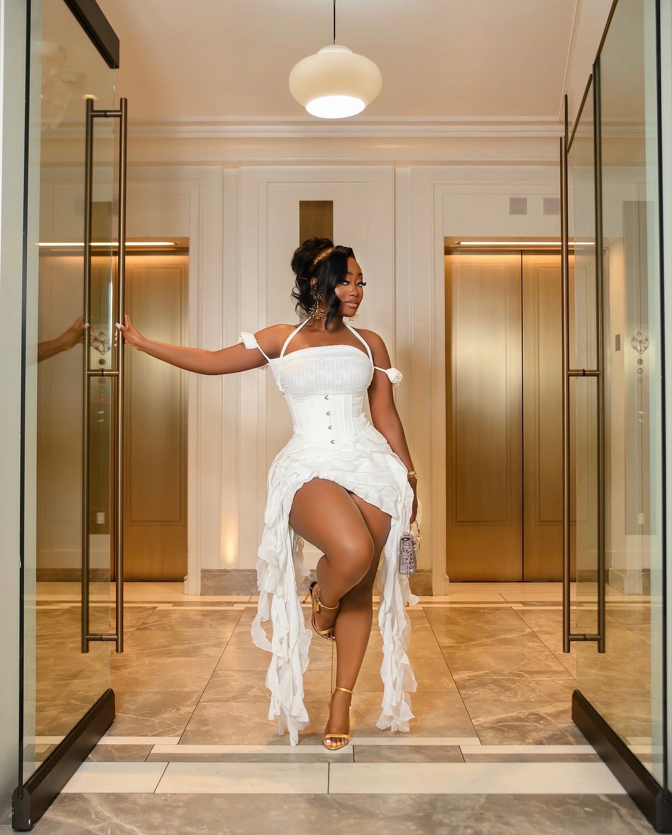 Three-piece corset dress