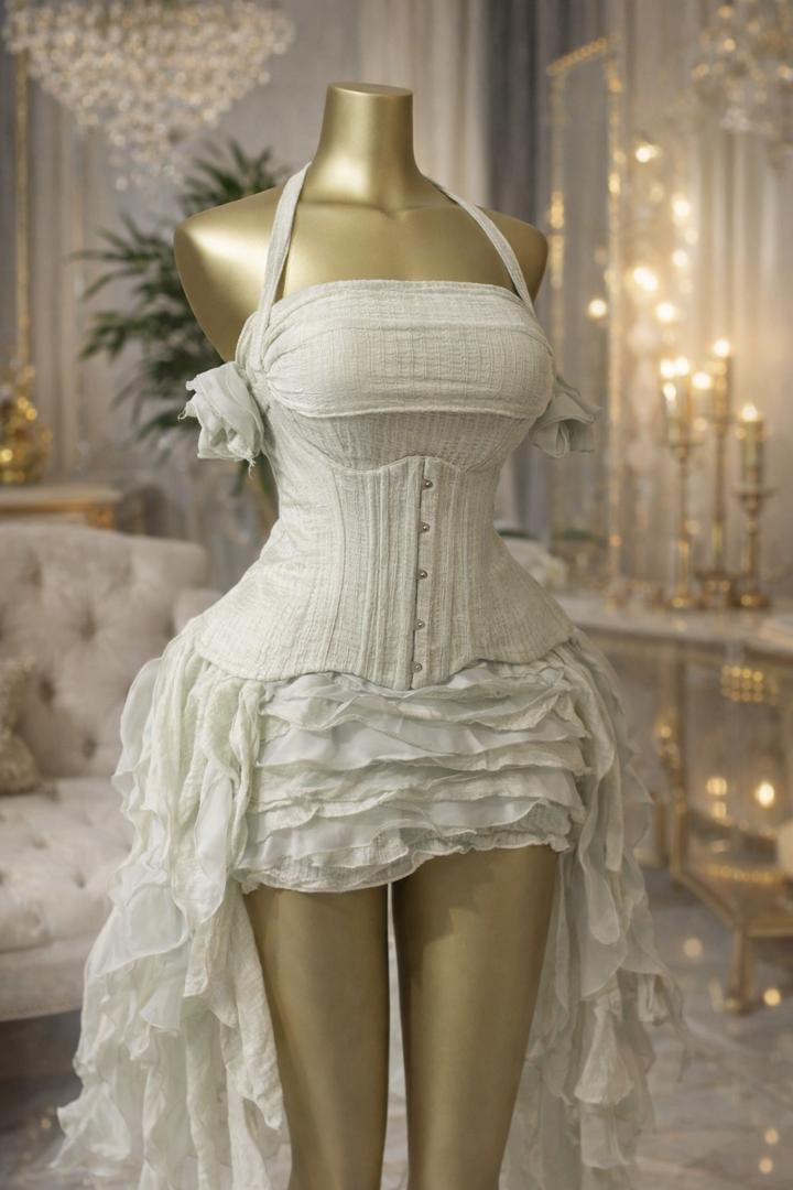 Three-piece corset dress