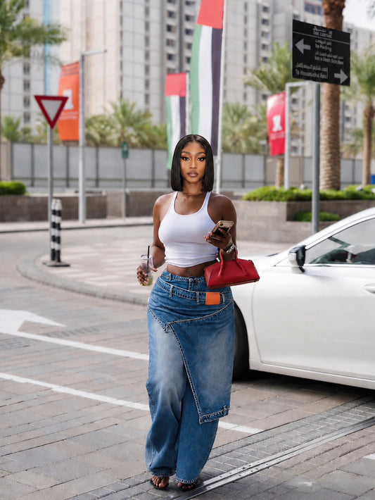 Barrel asymmetrical pants