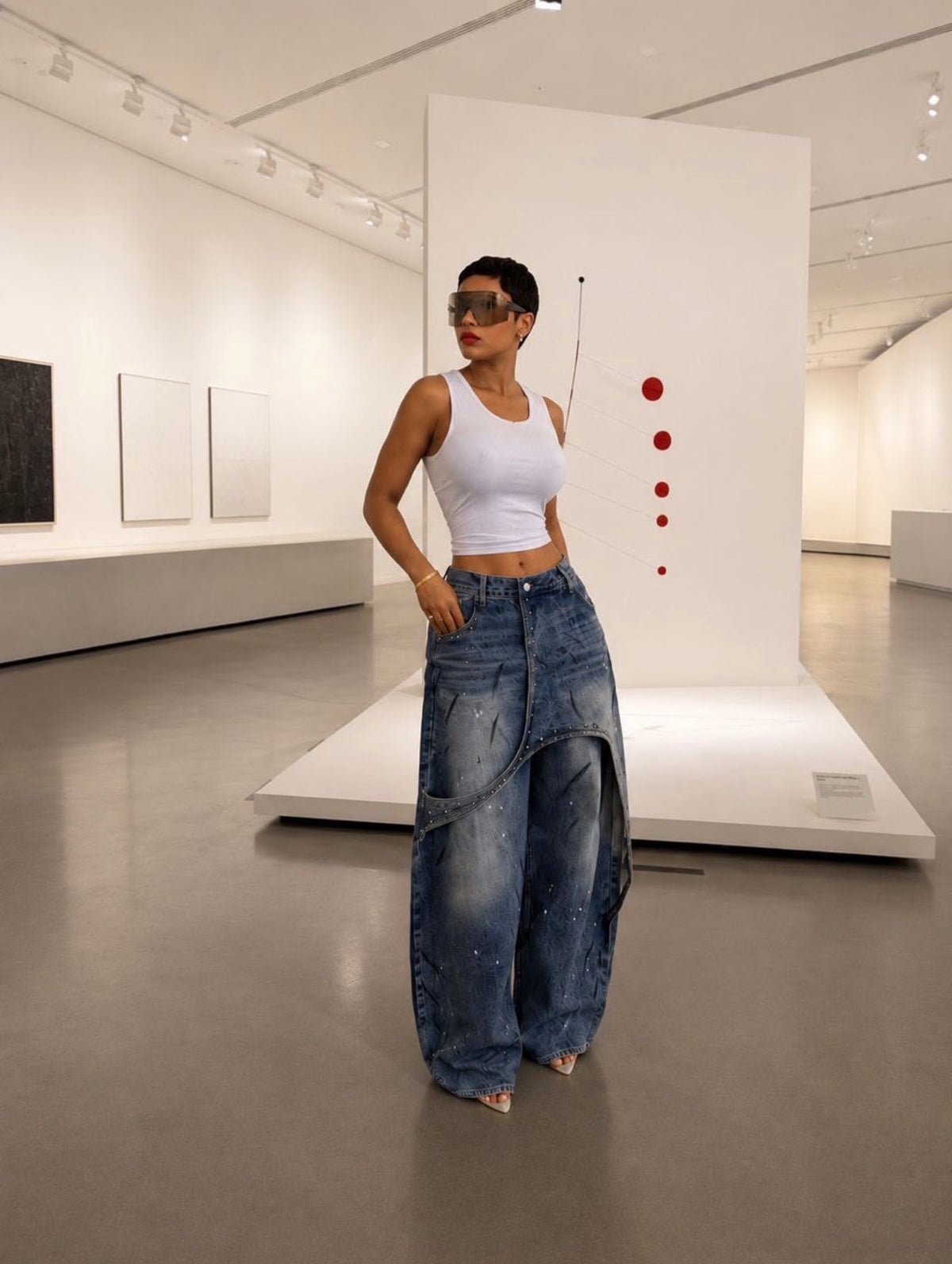 Fold over denim