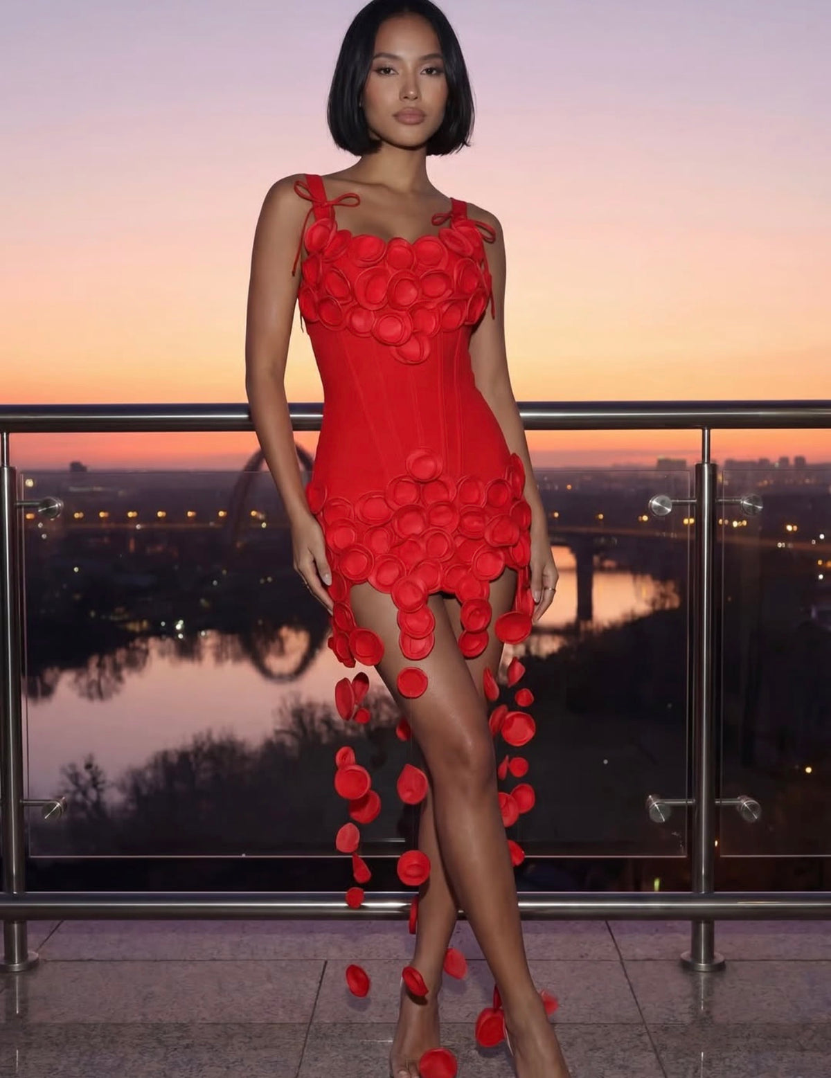 Circle cut-out bandage dress