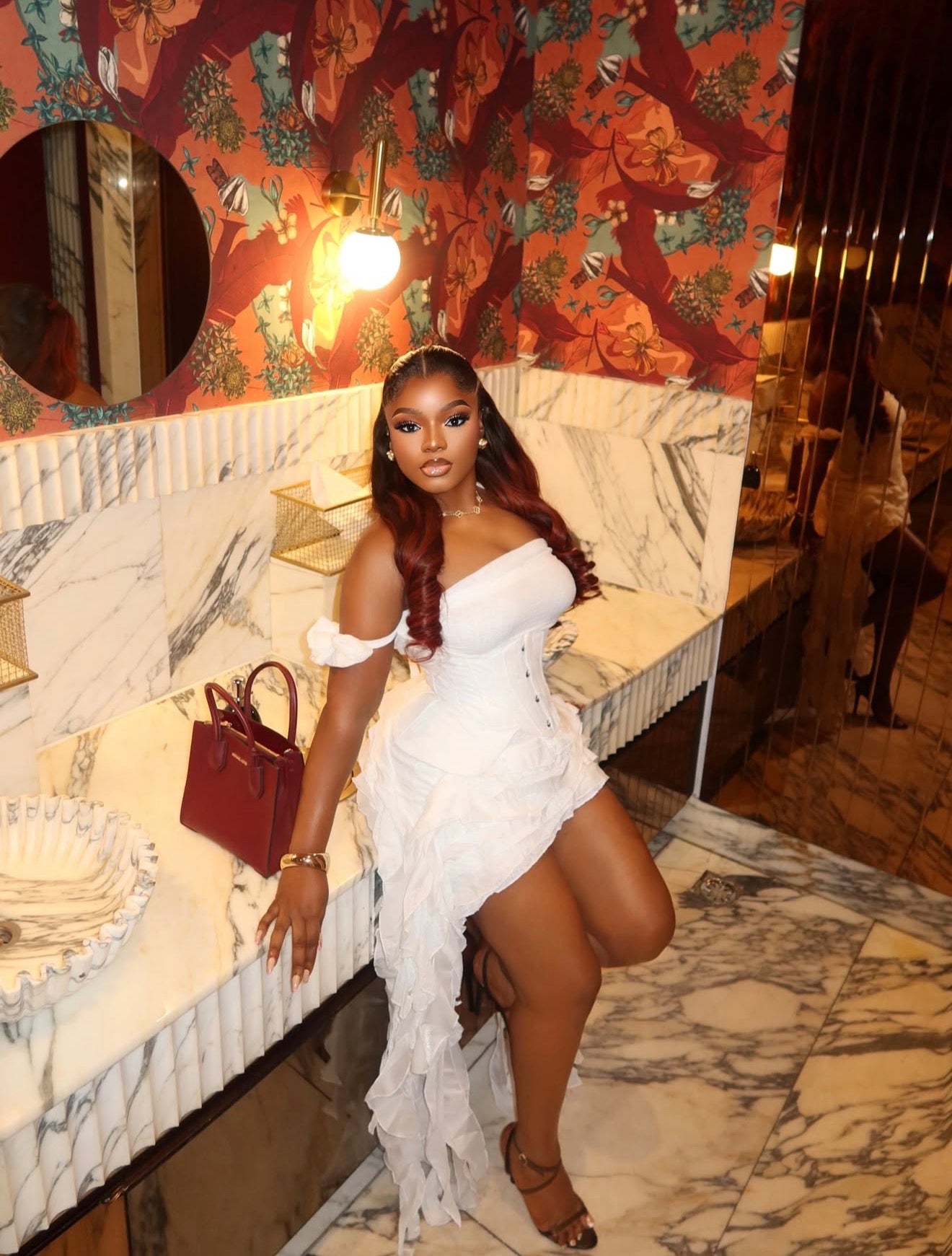 Three-piece corset dress