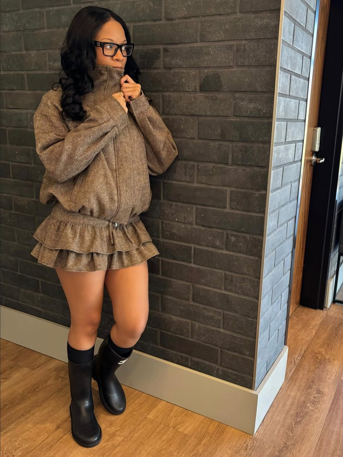 Wool skort set