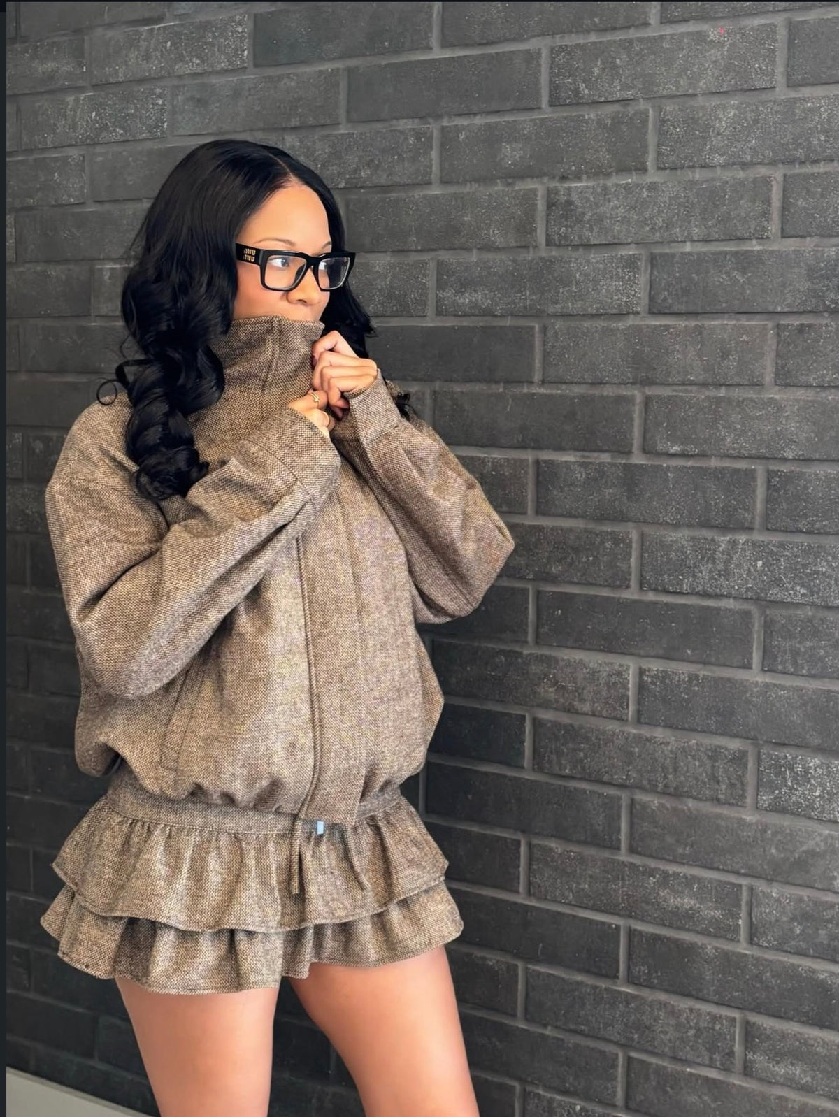Wool skort set