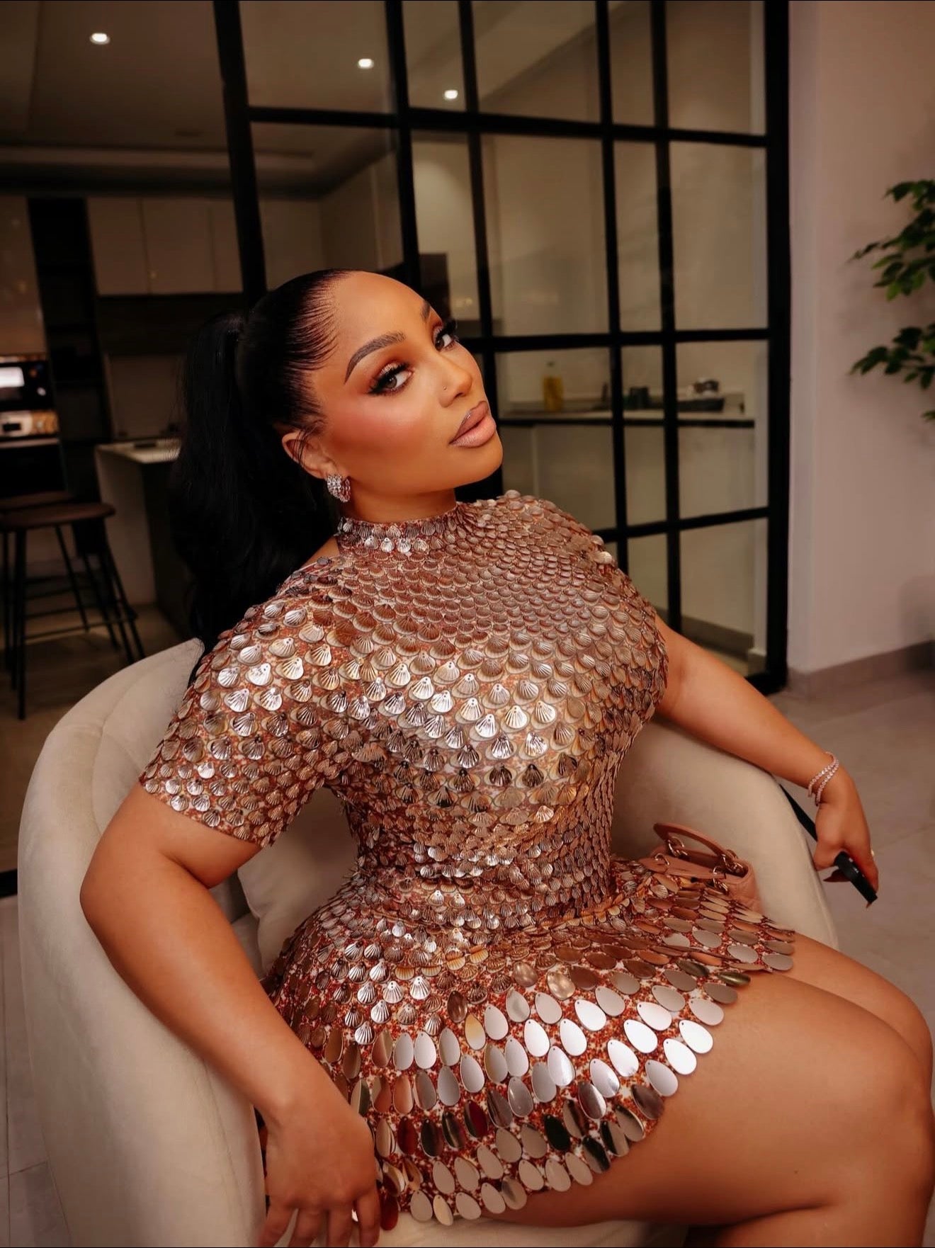 Shell sequin dress