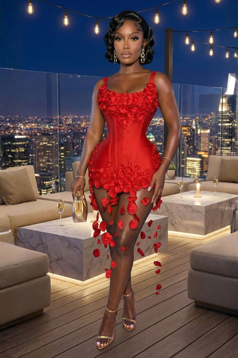 Circle cut-out bandage dress