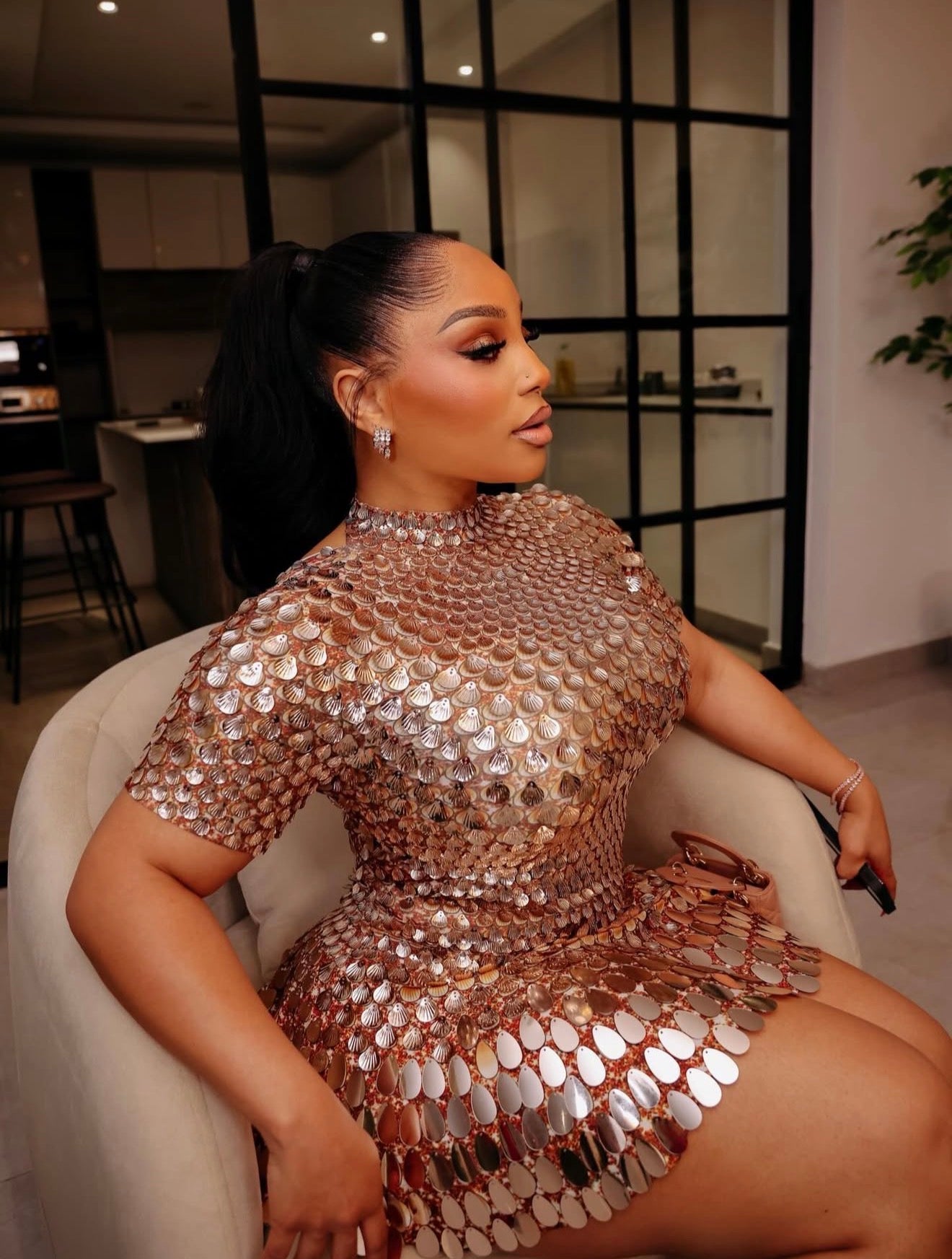Shell sequin dress