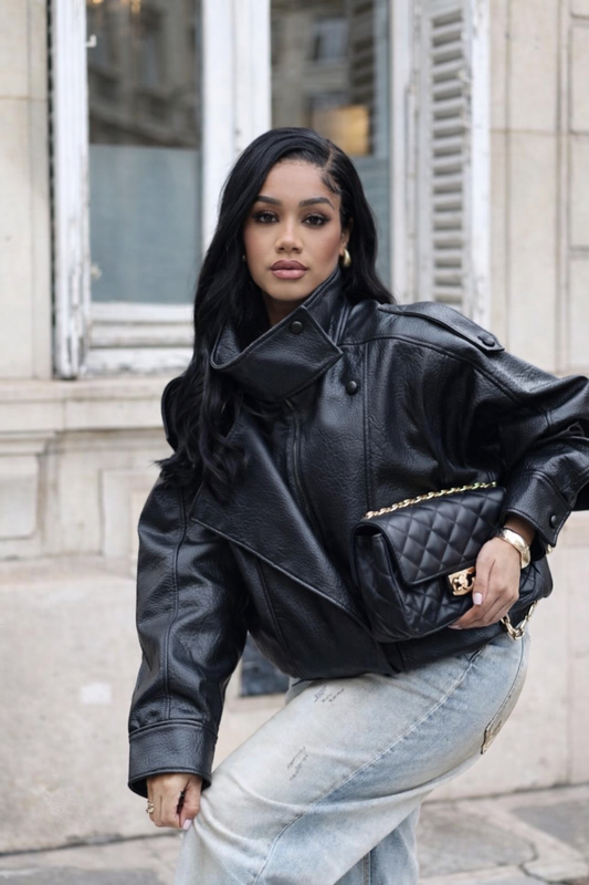 Faux leather jacket