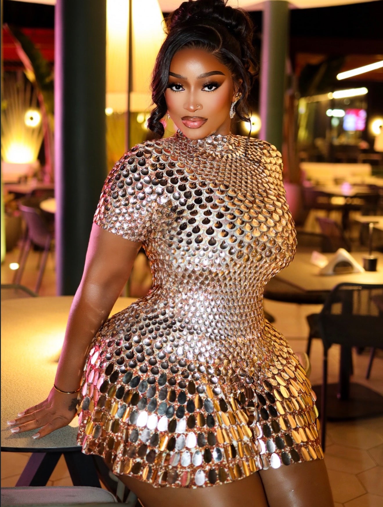 Shell sequin dress