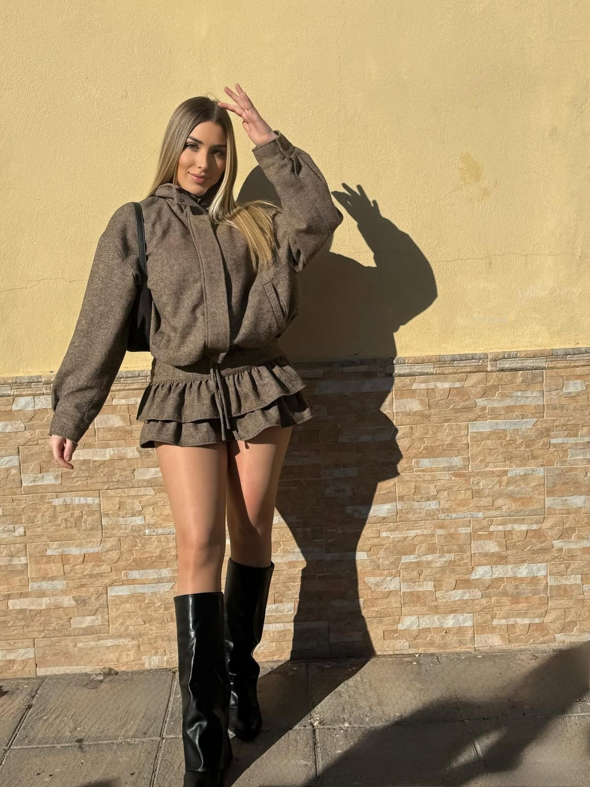 Wool skort set