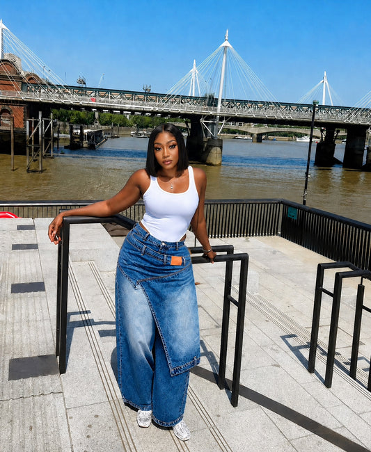 Barrel asymmetrical pants