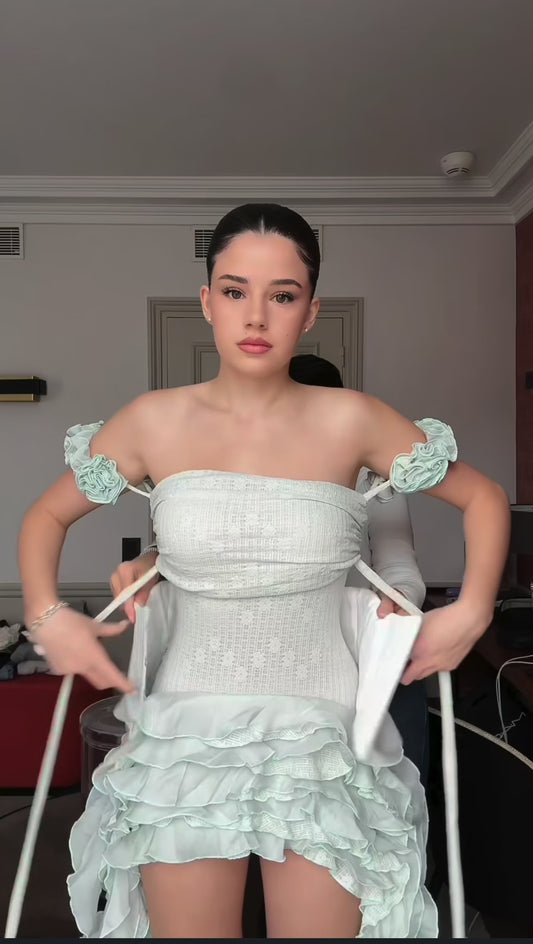 Three-piece corset dress